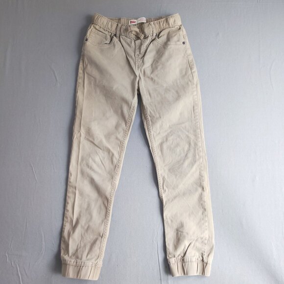Levi's jogger boys size 16 reg, (28/30) cream colour elastic waistband, tapered - Picture 1 of 13
